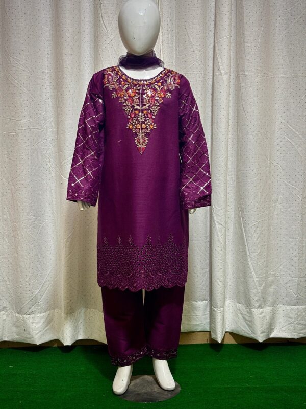 Party Wear 3-Piece Dress for Girls